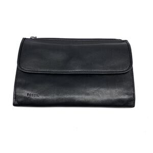 FOSSIL Trifold Leather Wallet Black